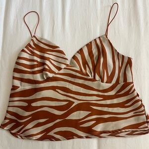 Tiger print crop tank